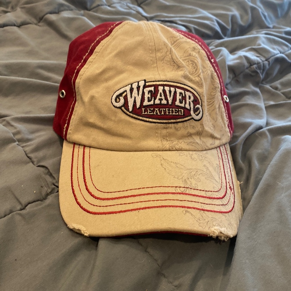 Weaver leather baseball cap